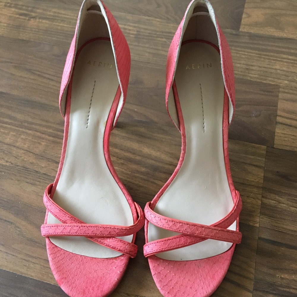 AERIN cocobay open toe coral heel size 9